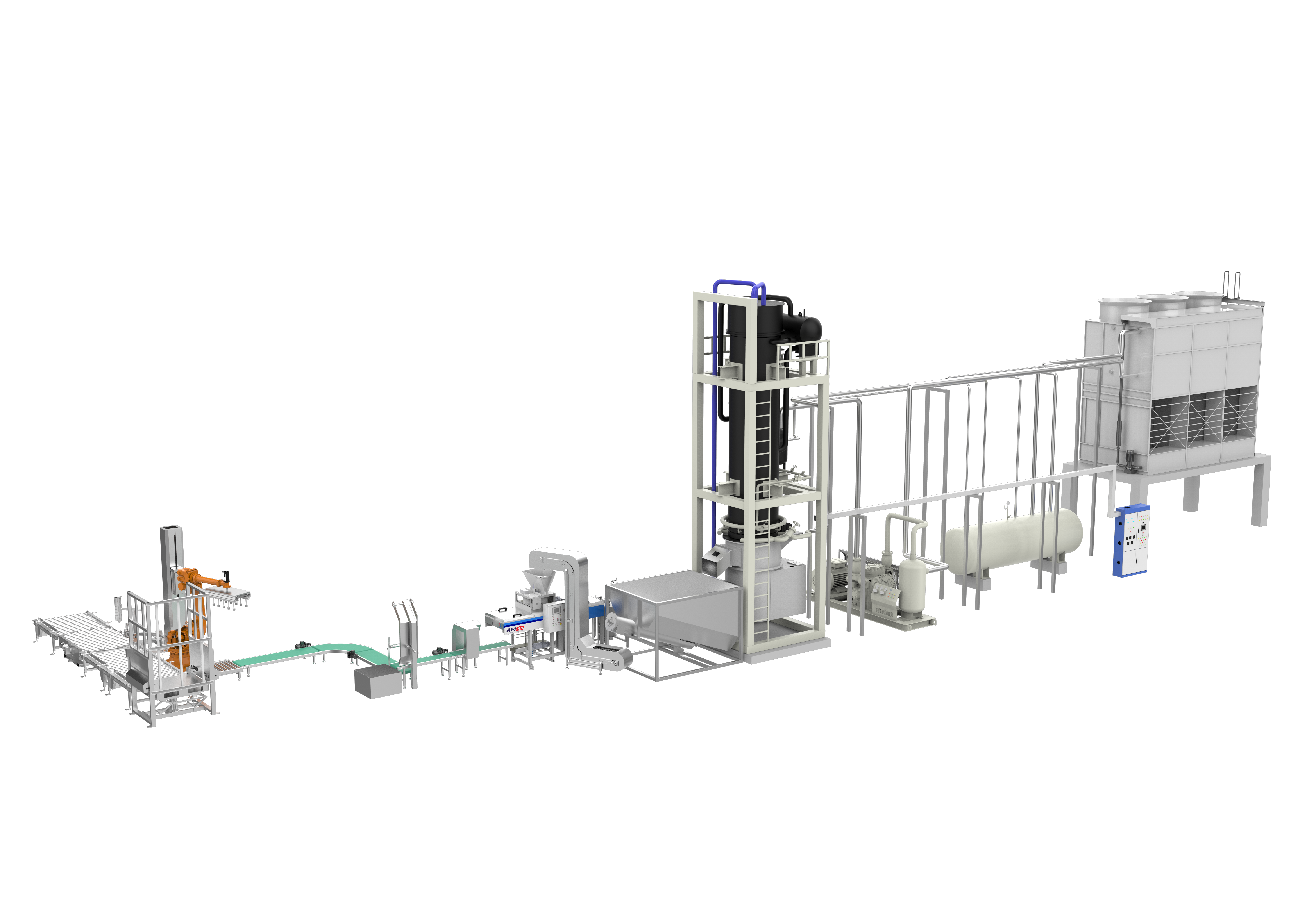 Lini produksi mesin es tabung amonia